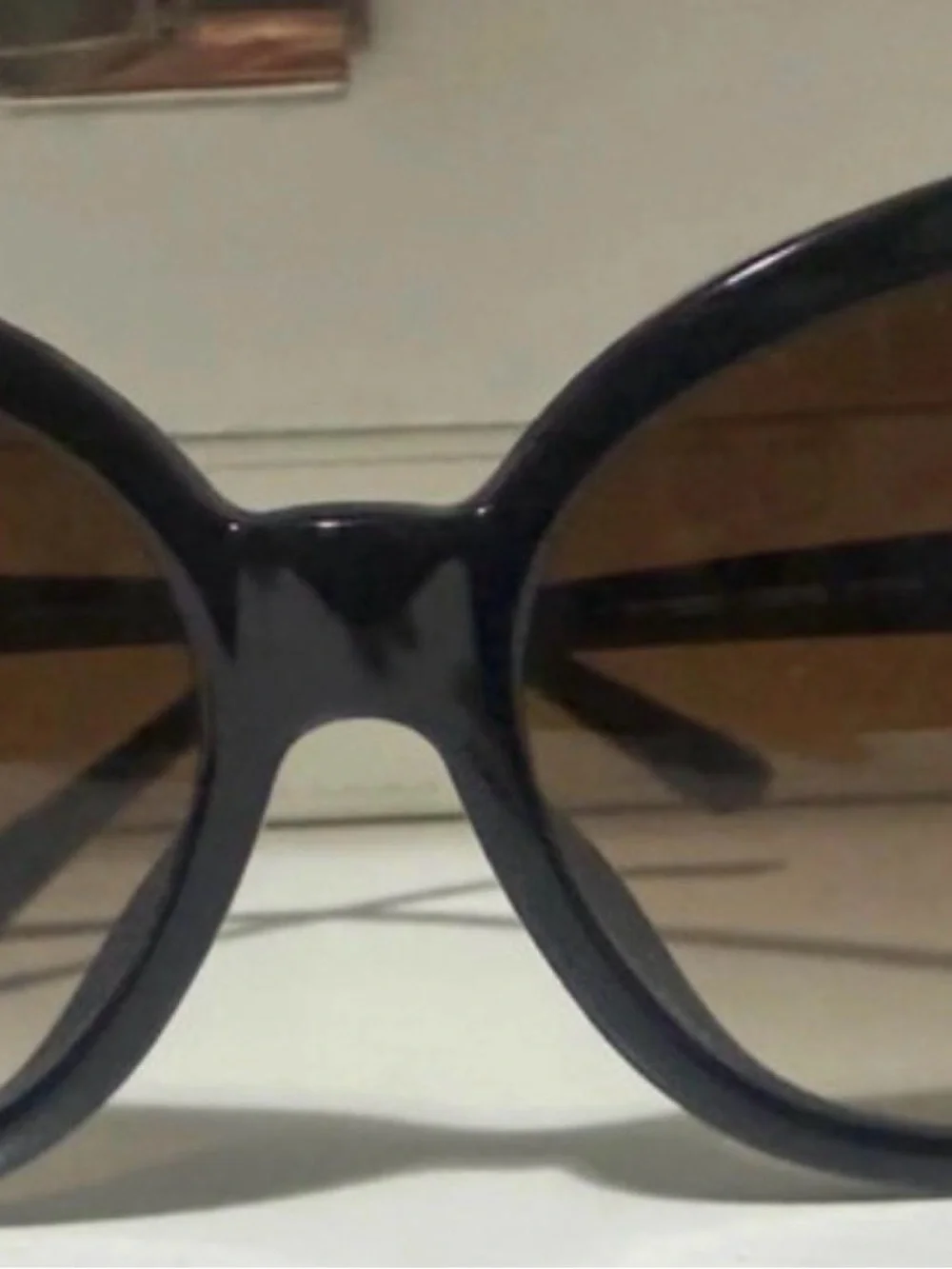 Tory Burch Black Oversized Square Sunglasses with Gold Logo